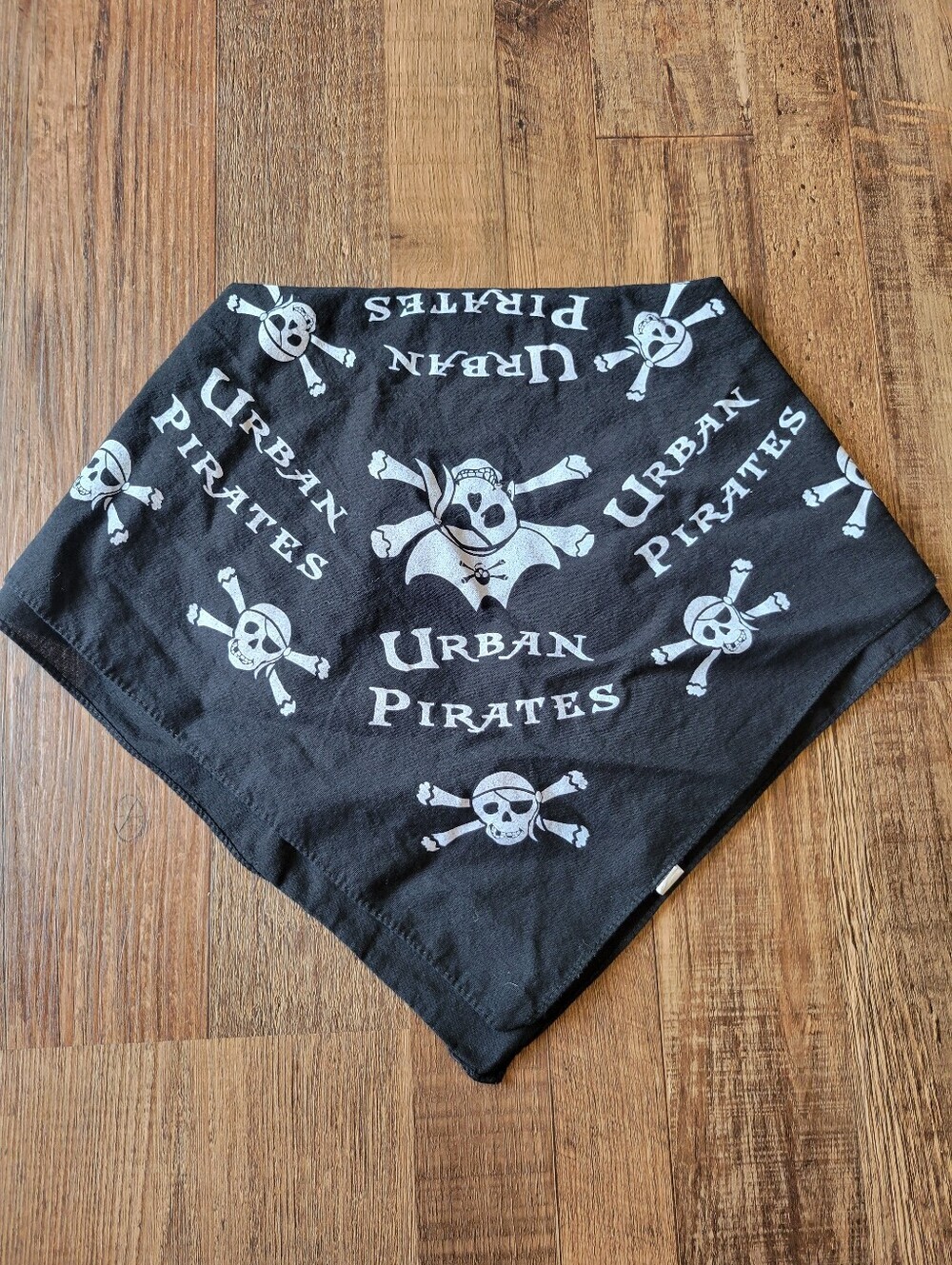 Urban Pirates Black White 100% Cotton Square Bandana